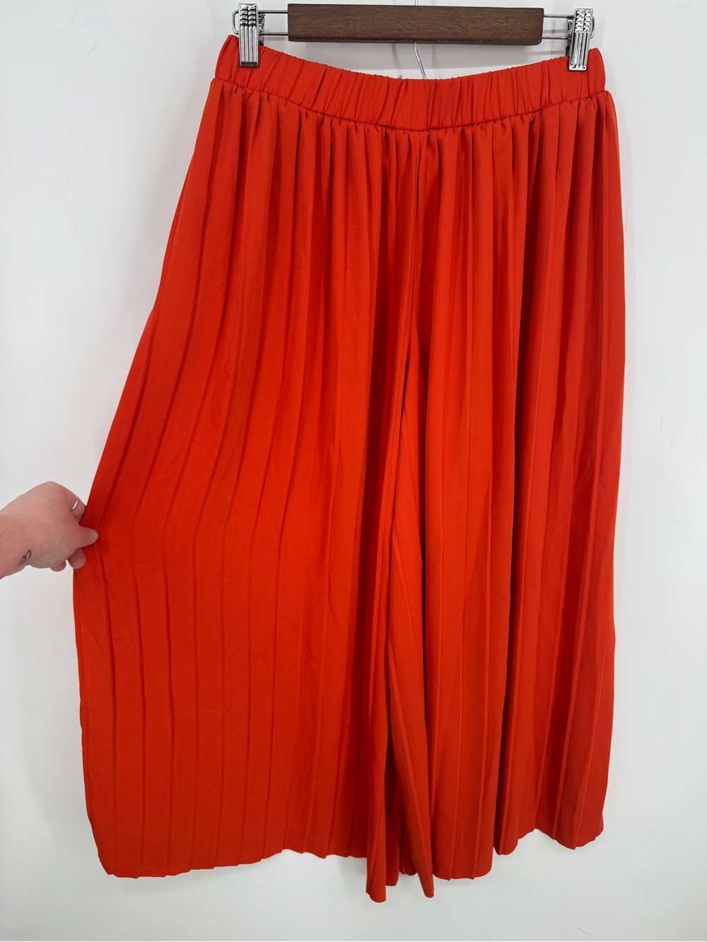 Wynne Collection Women's Redish Orange Wide Leg Flowy Pants Resort Size Small - Picture 6 of 11